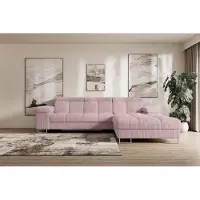 ALTDECOR Ecksofa mit Schlaffunktion und Bettkasten - COMA L - 271x203x79 - Grau Corner Sofa Eckcouch Couch L-Form, links/rechts angeordnet, Schlafcouch Ausziehbar Wohnlandschaft
