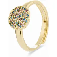 Luxenter Ring mit Multicolour Zirkonia aus 18K Gelbgold - Cuix
