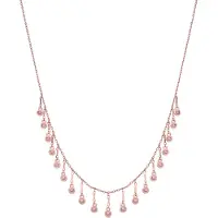 Luxenter Brilliant Zirconia-Halskette aus 18-karat-Roségold – Yaferth