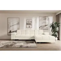 ALTDECOR Ecksofa mit Schlaffunktion und Bettkasten - COMA L - 271x203x79 - Grau Corner Sofa Eckcouch Couch L-Form, links/rechts angeordnet, Schlafcouch Ausziehbar Wohnlandschaft