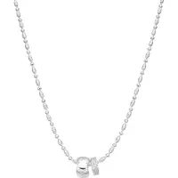 Luxenter Glänzende Zirkonia-Halskette Silberfinish – Laino