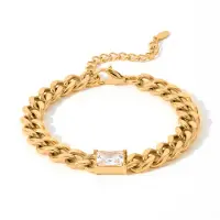 Luxenter Armband aus Zirkonia mit 18 Karat Gelbgold-Finish – Baelah
