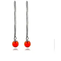 Luxenter -Ohrringe aus 925er Sterlingsilber mit orangefarbenem hydrothermalem Quarz mit Rhodiumbeschichtung – Yedia