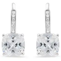 Luxenter Ohrringe, 925 Sterling Silber mathzi und rhodiniert glänzend Zirkonia Finish