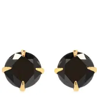 Luxenter Ohrringe, 925er Sterlingsilber und 18K vergoldeter Onyx Zirkonia