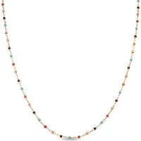 Luxenter Multicolor-Hydrothermalquarz-Halskette aus 18 Karat Gelbgold - Nespo