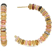 Luxenter Ohrringe in 18-karat-Gelbgold und Multicolor Natural Stone - Onisu