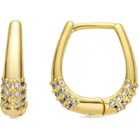 Luxenter Ohrringe in 18 Karat Gelbgold und mit funkelnden Zirkonia – Redi