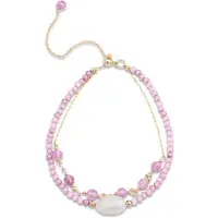 Luxenter -Armband, Metalllegierung Ekhao und rosa Turmalin 18K vergoldet