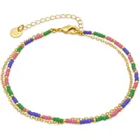 Luxenter -Armband aus Metalllegierung und lila Kristall, gefertigt in 18-karat-Gelbgold – Zasau