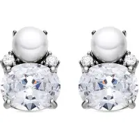 Luxenter 925 Sterlingsilber- und Brilliant Zirconia-Ohrringe mit Rhodium-Finish – Ward