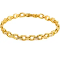 Luxenter Armband aus funkelnden Zirkonia-Steinen, veredelt mit 18 Karat Gelbgold – Yaris