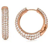Luxenter Ohrringe aus Zirkonia mit 18 Karat Gelbgold-Finish – Taxaio