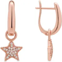 Luxenter Alloy Metal und Brilliant Zirconia Ohrringe in 18 Karat Roségold - Maliard