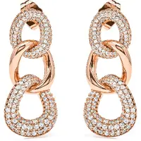 Luxenter Ohrringe mit Zirkonia-Brillanten, 18 Karat Gelbgold-Finish – Lik