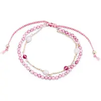 Luxenter -Armband aus Metalllegierung und rosafarbenem Turmalin, 18 Karat vergoldet