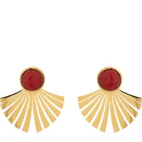 Luxenter Korallenohrring aus 18K Gelbgold - Almia