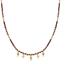 Luxenter 925 Sterlingsilber und Brilliant Zirconia Halskette aus 18 Karat Gold - Paila