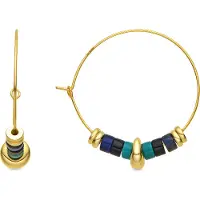Luxenter 925 Sterling-Silber- und Malachit-Ohrringe mit 18-karat-Gelbgold-Finish – Darkba