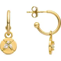 Luxenter Ohrringe aus 925er Sterlingsilber mit funkelnden Zirkonia-Steinen, 18 Karat vergoldet – Ufore