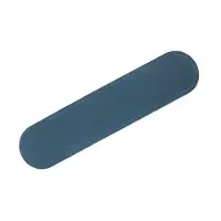 Markenlos x Handgefertigtes Lederetui (15 cm x 3,5 cm, blau)