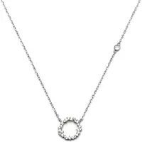 Luxenter Sterling Silber 925 Halskette mit rhodiniertem Brillant Zirkonia - Thilak
