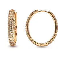Luxenter Ohrringe aus Zirkonia mit 18 Karat Gelbgold-Finish – Olide