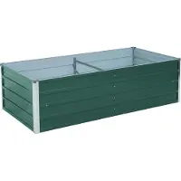 ESTEXO Metall Blumenbeet Hochbeet 160x80x45 cm Grün Pflanzbeet Gemüsebeet Pflanzkasten