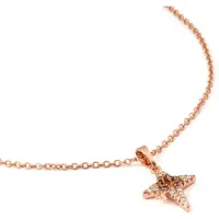 Luxenter -Halskette aus Metalllegierung und Rubinzirkonia, abgeschlossen in 18-karat-Roségold – Kailial