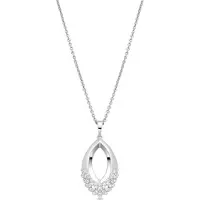 Luxenter -Halskette aus brillanter Metalllegierung und Zirkonia-Rhodium-Finish – Liwen