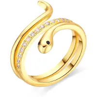 Luxenter Ring mit funkelndem Zirkonia, 18 Karat Gelbgold-Finish – Sasso