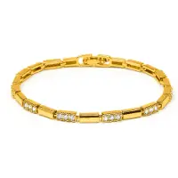 Luxenter Armband aus funkelnden Zirkonia mit 18 Karat Gelbgold-Finish – Tavli