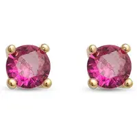 Luxenter Ohrringe, 925er Sterlingsilber und Rubin-Zirkonia, 18K vergoldet