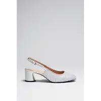 And Other Stories & Other Stories Hasel Block Heel Pump Silver Größe: 39 | Pumps Outlet | Damen | Grau