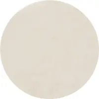 TecTake Kurzflorteppich - Rund - Ø120 cm - Creme - 1630 g/m² Florgewicht - Teppich für Wohnzimmer, Schlafzimmer, Esszimmer - Pflegeleicht und waschbar - Anti-Rutsch-Unterlage - Allergikerfreundlich -