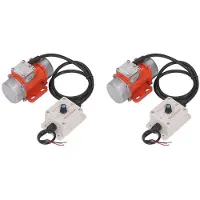 ISTOVO 2X 30 W Betonrüttler, Elektrischer Vibrationsmotor mit 4000 U / Min, Drehzahlregler und Einstellbarer Erregerkraft 12 V