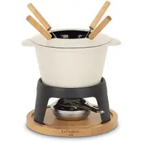 La Fonderie Gusseisen-Emaille-Fondue - 1890 - MONT JOLY - 1,2 L - 4 Personen - Beige
