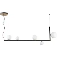 Ideal Lux Aufhängung Industrial-Minimal Vögel Metall Schwarz 5 Lichter G9 3W 3000K Warmes Licht