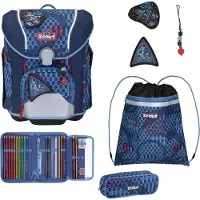 Scout Micro Schulranzen-Set 4 teilig Safety Light Space Explorer