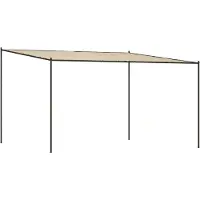 Syfax Pavillon Beige 4x4 m 180 g/m² Stoff und Stahl