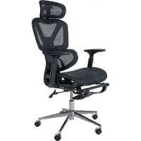CLP Bürostuhl Grover Ergonomisch, Schreibtischstuhl, atmungsaktiv und verstellbar schwarz