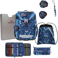 DERDIEDAS ErgoFlex Light Dark Dragon Schulranzenset 5-teilig
