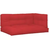 vidaXL Palettenkissen 5-tlg. Rot Stoff