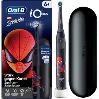 Oral-B Elektrische Kinderzahnbürste "iO Kids 6+ Spiderman" 1 Stk. Aufsteckbürsten 1 Reise-Etui, Musik-Timer, 3 Modi, ab 6 Jahren