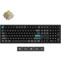 Keychron Q6 Ultra 8K, Volle Größe (100%), Verkabelt & Kabellos, USB + RF Wireless + Bluetooth, Mechanischer Switch, RGB-LED, Schwarz