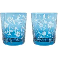 Pols Potten Tumbler x Rijksmuseum Scattered Flowers Blue Dark (Set von 2 Stück)
