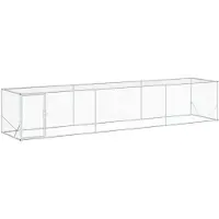 vidaXL Hühnerzelt Silber 500 x 100 x 100 cm Verzinkter Stahl
