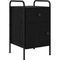 vidaXL Nachttisch Schwarze Eiche 35 x 36,5 x 61 cm Holzwerkstoff