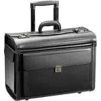D & n lederwaren 2879 Pilotenkoffer Trolley schwarz ca. 48 x 36 x 23 cm, ca. 39 Liter