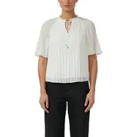 s.Oliver Black Label Plisseebluse mit Plissee, bedruckte Optik, pflegeleicht, hüftlange Passform